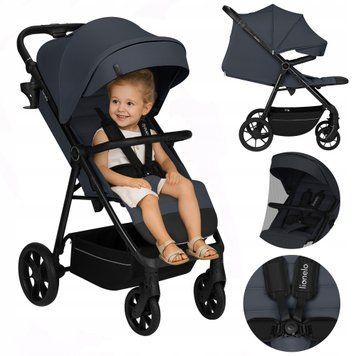 Прогулянкова коляска Lionelo IVA GREY GRAPHITE 112116682 фото