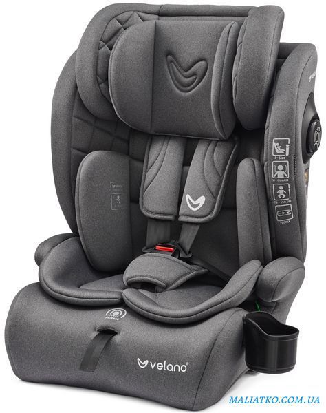 Автокрісло VELANO Flexo i-Size 76&ndash;150 см, ISOFIX + Top Tether/ремінь, grey sf59727 фото