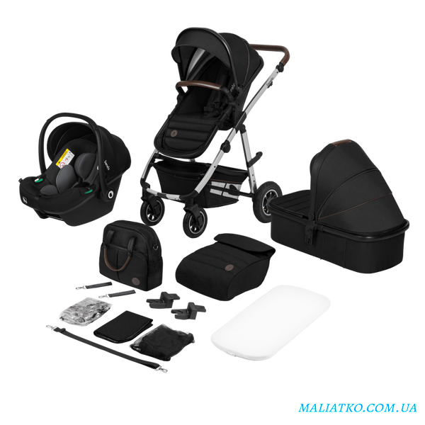 Універсальна коляска 3 в 1 Lionelo AMBER BLACK SILVER 88660193 фото