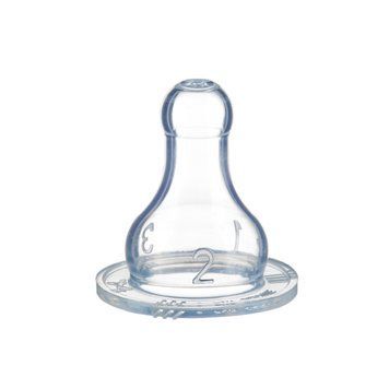 Силіконова соска для годування класична BEBE CONFORT 2шт розмір S3 три швидкості 000040182 фото