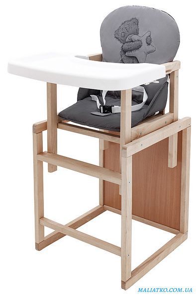 Стільчик-трансформер Babyroom Вінні-230 eko сірий / графіт (ведмедик і зірка) 626046 фото