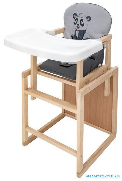 Стульчик-трансформер Babyroom Пеппи-230 eko серый/графит (панда) 1000681000 фото
