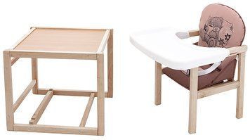 Стільчик-трансформер Babyroom Вінні-230 eko капучино / шоколад (ведмедик з чашкою) 626049 фото