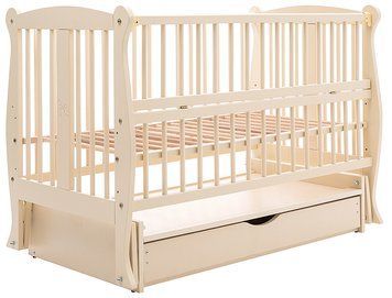 Ліжко Babyroom Грація DGMYO-3 маятник, ящик, відкидний бік бук слонова кістка 680953 фото
