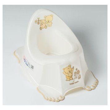 Горщик з антиковзаючим покриттям Tega TEDDY BEAR Anti slip potty MS-013-118 white pearl (білий) 681406 фото