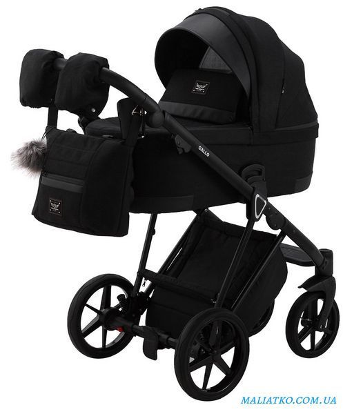 Коляска 2 в 1 Adamex Gallo Thermo GA-12 black diamond 1000625522 фото