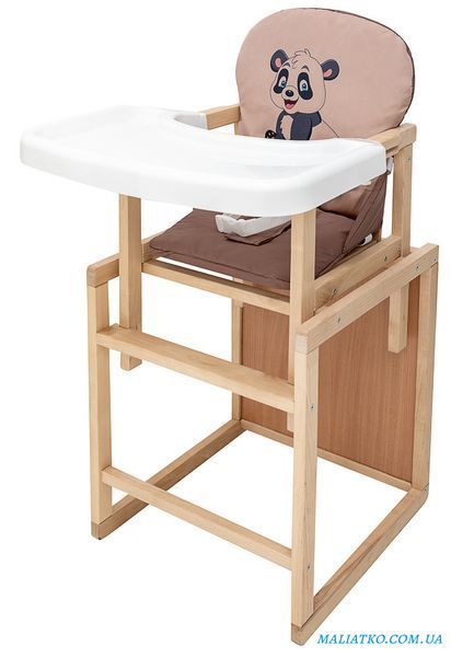 Стульчик-трансформер Babyroom Пеппи-230 eko капучино/шоколад (панда) 1000680995 фото