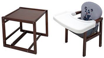 Стільчик-трансформер Babyroom Пеппі тонований сірий / графіт (панда) 681114 фото