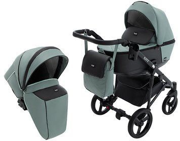 Коляска 2 в 1 Bair City Soft 29 нефрит / чёрный 1000680723 фото