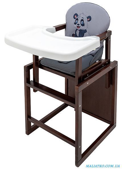Стільчик-трансформер Babyroom Пеппі тонований сірий / графіт (панда) 681114 фото