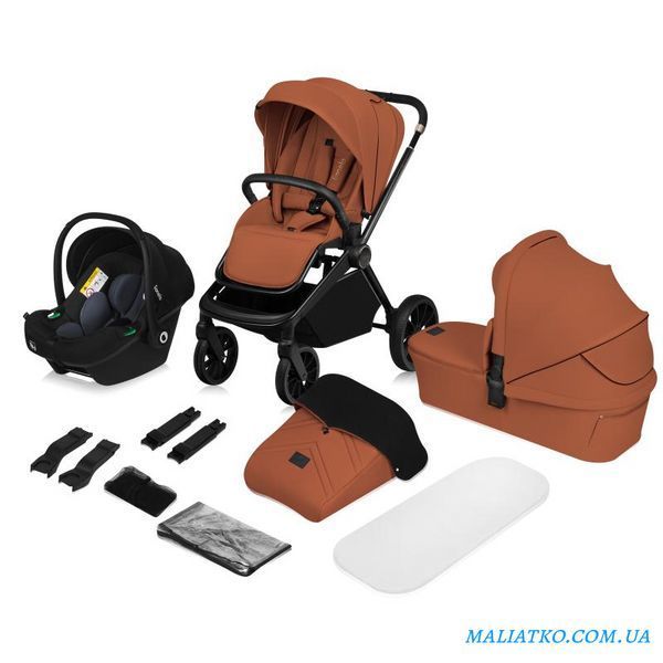 Універсальна коляска 3 в 1 Lionelo MIKA PLUS 3IN1 BROWN RUST 91046845 фото