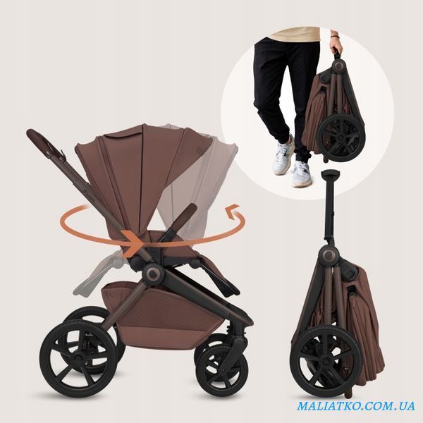 Універсальна коляска 2 в 1 Lionelo FREYA 2IN1 BROWN CHOCOLATE 130757167 фото