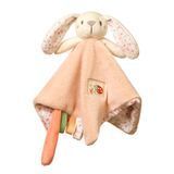 Обіймашка для малюків з брязкальцем "Веселий кролик" (25*25 см) /"Babyono" 10006 фото