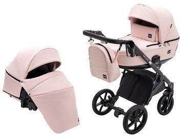 Коляска 2 в 1 Bair Kiwi Plus ECO BKP-28 розовый пудра 1000680901 фото
