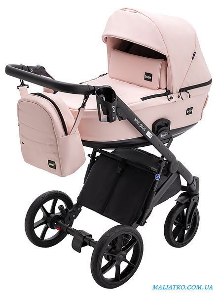 Коляска 2 в 1 Bair Kiwi Plus ECO BKP-28 розовый пудра 1000680901 фото