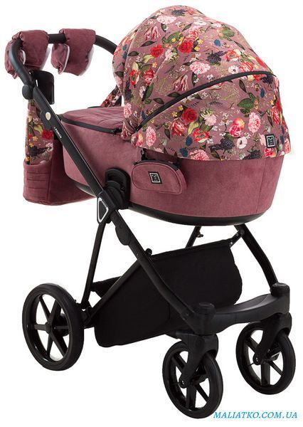 Коляска 2 в 1 Adamex Porto Flowers-2 розовый 1000625655 фото