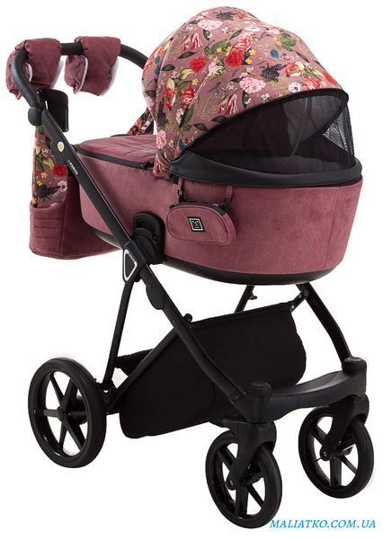 Коляска 2 в 1 Adamex Porto Flowers-2 розовый 1000625655 фото