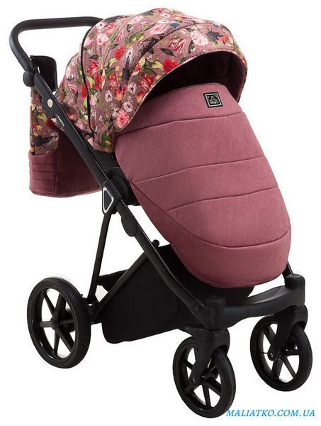 Коляска 2 в 1 Adamex Porto Flowers-2 розовый 1000625655 фото