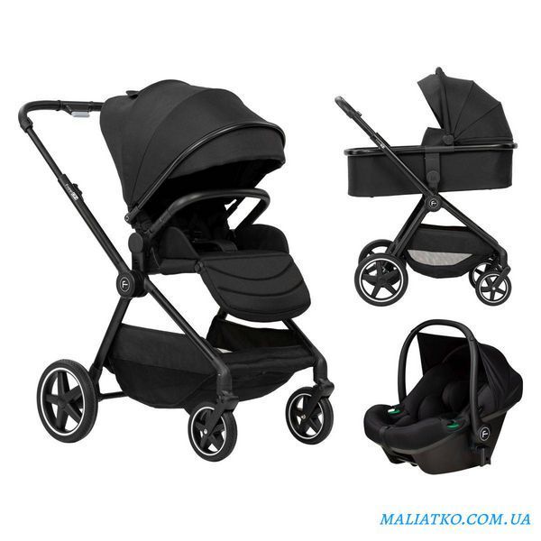 Коляска для дитини універсальна 3 в 1 FreeON Zack, black sf48243 фото