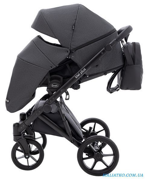 Коляска 2 в 1 Bair Kiwi Plus Soft BKP-219 графит 1000680904 фото