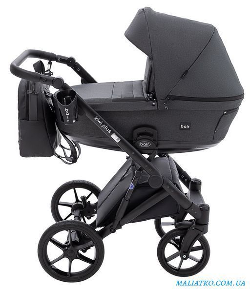 Коляска 2 в 1 Bair Kiwi Plus Soft BKP-219 графит 1000680904 фото