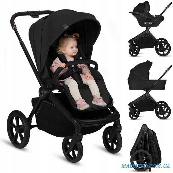 Універсальна коляска 3 в 1 Lionelo FREYA 3IN1 BLACK ONYX 130758489 фото