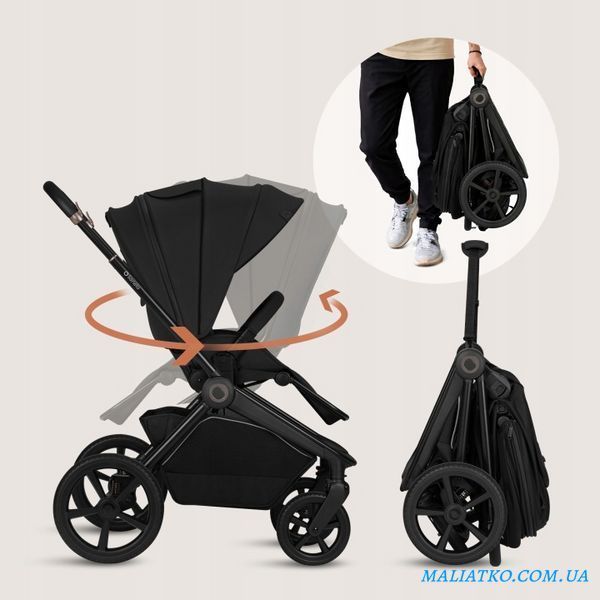 Універсальна коляска 3 в 1 Lionelo FREYA 3IN1 BLACK ONYX 130758489 фото