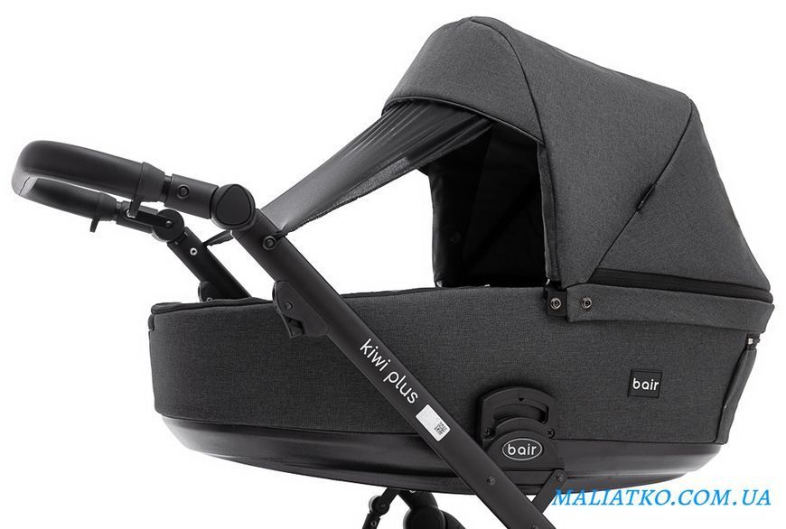 Коляска 2 в 1 Bair Kiwi Plus Soft BKP-219 графит 1000680904 фото