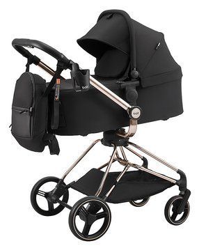 Коляска 2 в 1 Bair Moon Gold Edition MG-01 черный 1000680930 фото