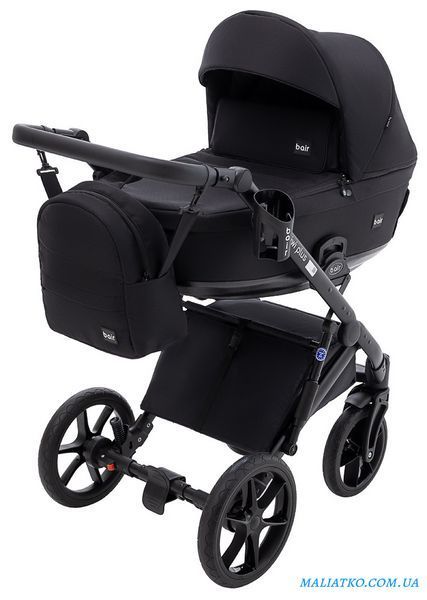 Коляска 2 в 1 Bair Kiwi Plus Soft BKP-452 черный 1000680905 фото