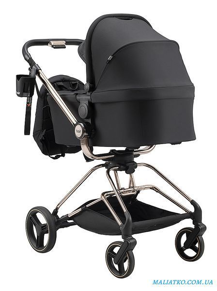 Коляска 2 в 1 Bair Moon Gold Edition MG-01 черный 1000680930 фото