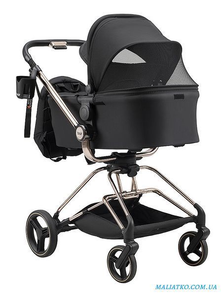 Коляска 2 в 1 Bair Moon Gold Edition MG-01 черный 1000680930 фото