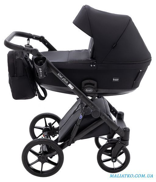 Коляска 2 в 1 Bair Kiwi Plus Soft BKP-452 черный 1000680905 фото