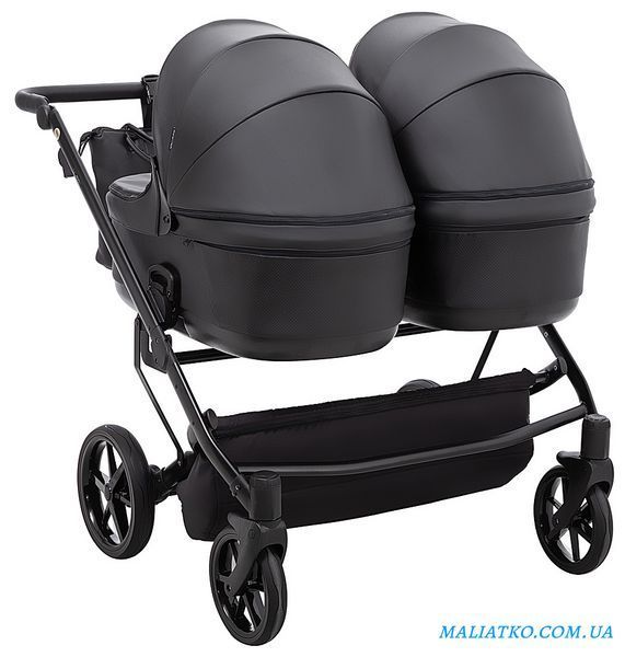Коляска 2 в 1 для двойни Adamex Leo Duo Eco SA-2 черний 1000681143 фото