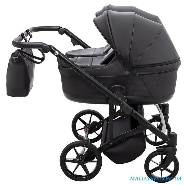 Коляска 2 в 1 для двойни Adamex Leo Duo Eco SA-2 черний 1000681143 фото