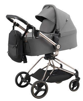 Коляска 2 в 1 Bair Moon Gold Edition MG-02 темно-серый 1000680935 фото