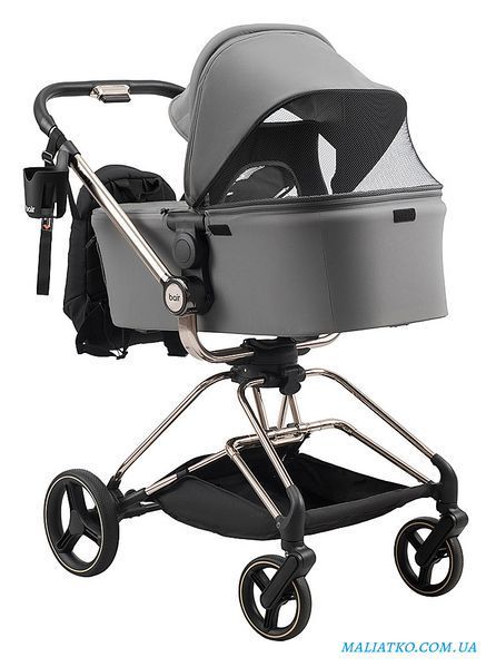 Коляска 2 в 1 Bair Moon Gold Edition MG-02 темно-серый 1000680935 фото