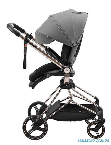 Коляска 2 в 1 Bair Moon Gold Edition MG-02 темно-серый 1000680935 фото