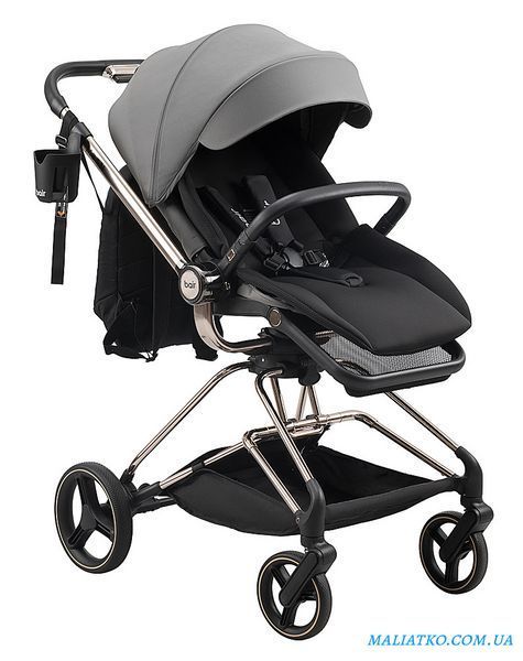 Коляска 2 в 1 Bair Moon Gold Edition MG-02 темно-серый 1000680935 фото