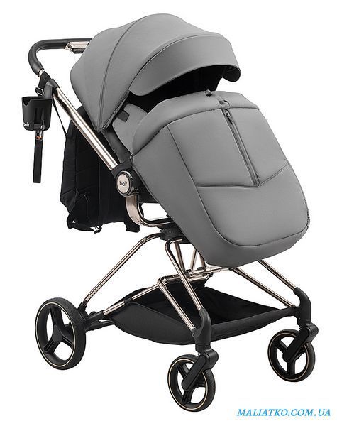 Коляска 2 в 1 Bair Moon Gold Edition MG-02 темно-серый 1000680935 фото