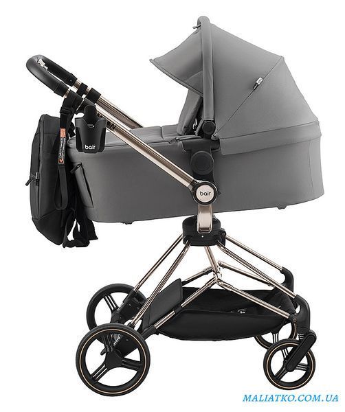 Коляска 2 в 1 Bair Moon Gold Edition MG-02 темно-серый 1000680935 фото