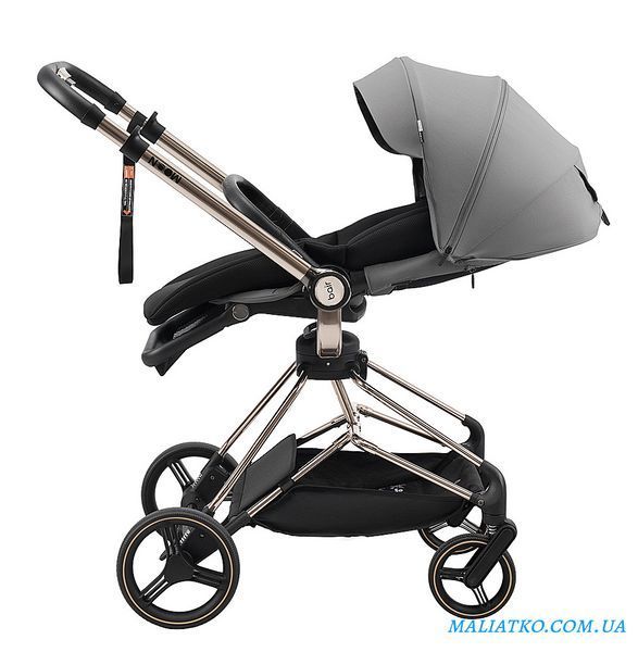 Коляска 2 в 1 Bair Moon Gold Edition MG-02 темно-серый 1000680935 фото