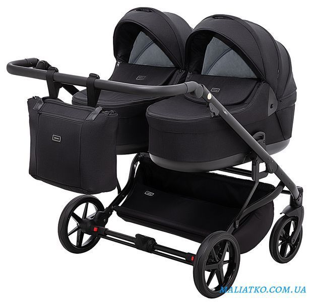 Коляска 2 в 1 для двойни Adamex Leo Duo Tip TK-53 черный 1000681139 фото