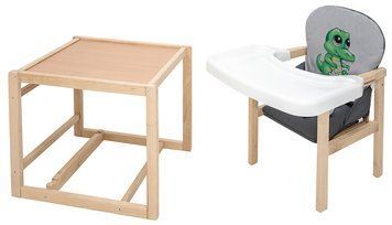 Стільчик-трансформер Babyroom Пеппі-230 eko сірий / графіт (крокодил) 680999 фото