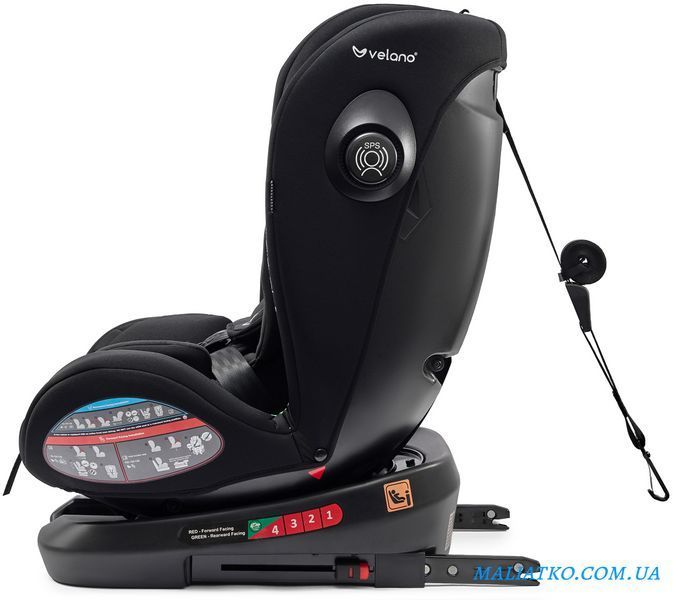 Автокрісло VELANO Aura 360&deg; i-Size 40&ndash;150 см, ISOFIX, black sf59728 фото