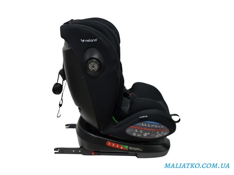 Автокрісло VELANO Aura 360&deg; i-Size 40&ndash;150 см, ISOFIX, black sf59728 фото