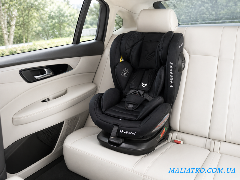 Автокрісло VELANO Aura 360&deg; i-Size 40&ndash;150 см, ISOFIX, black sf59728 фото