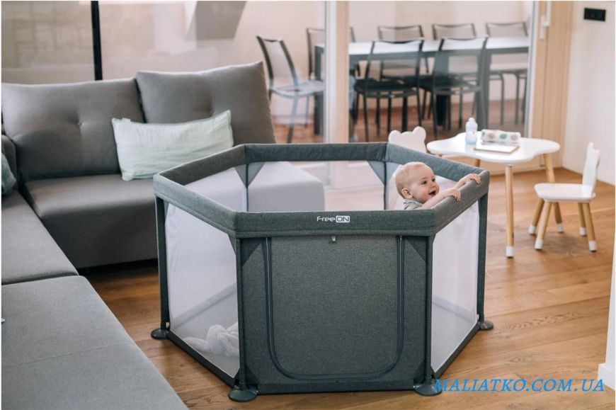 Манеж для дитини FreeON Hexagon, grey sf43594 фото