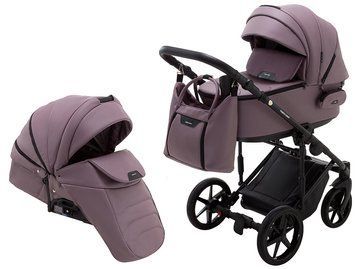 Коляска 2 в 1 Adamex Porto Light ECO кожа 100% SA-24 сиреневый 1000625765 фото