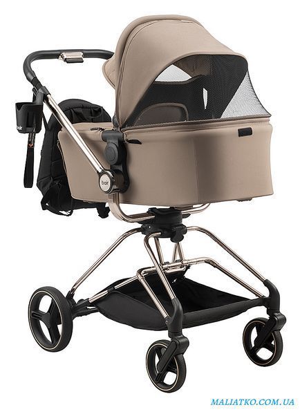 Коляска 2 в 1 Bair Moon Gold Edition MG-03 капучино 1000680931 фото